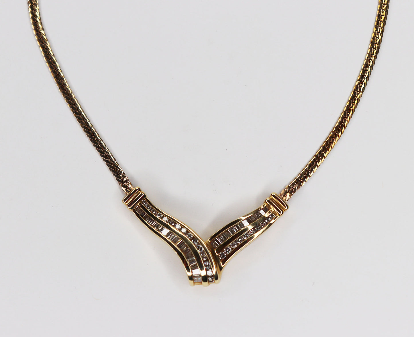 1980s Freeform Diamond Necklace
