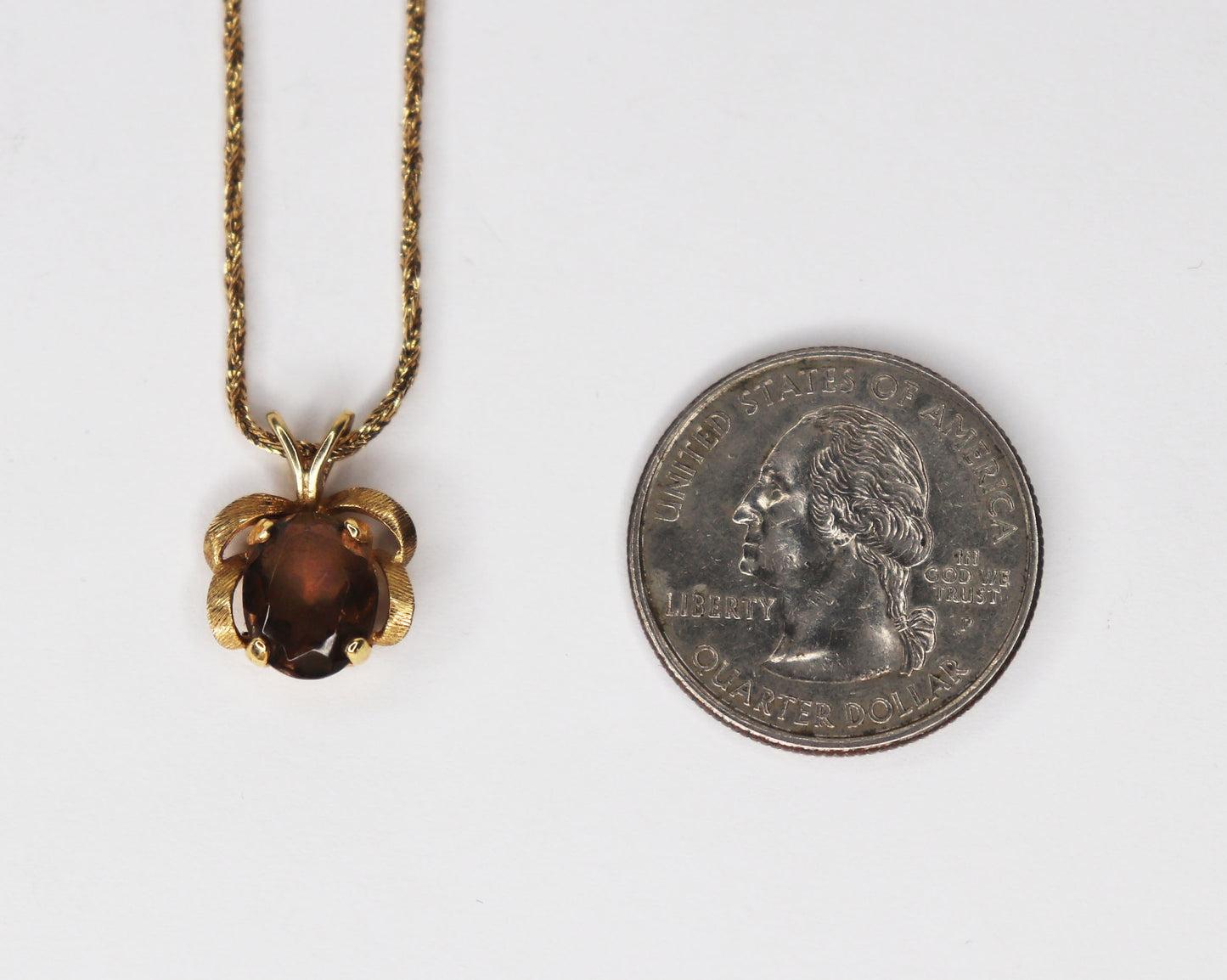 14kt Smoky Quartz Pendant