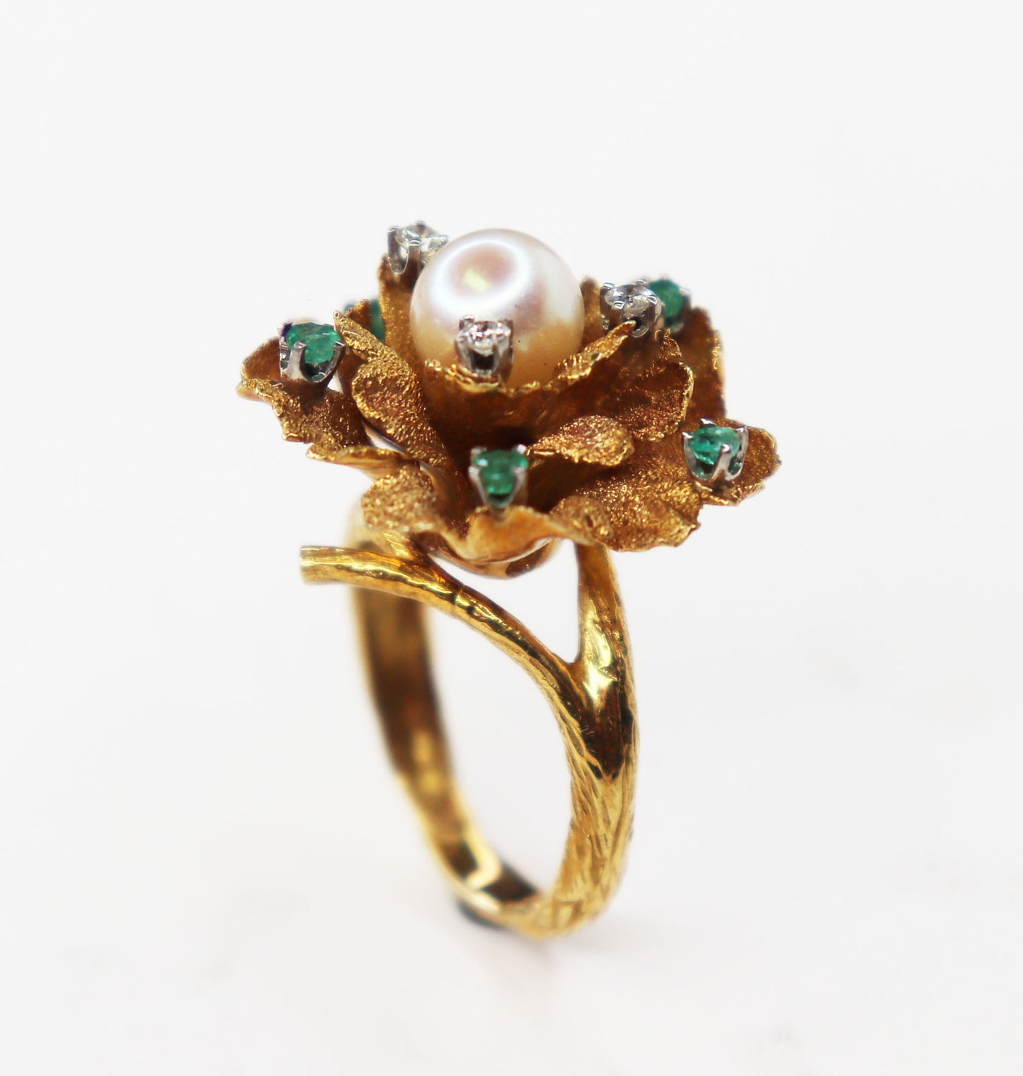14kt Flower Cocktail Ring