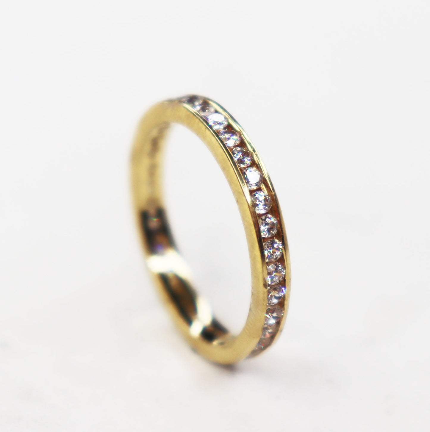18kt Channel Set Eternity Band