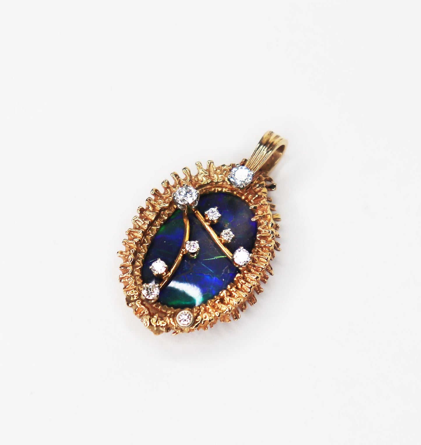 Opal and Diamond Constellation Pendant