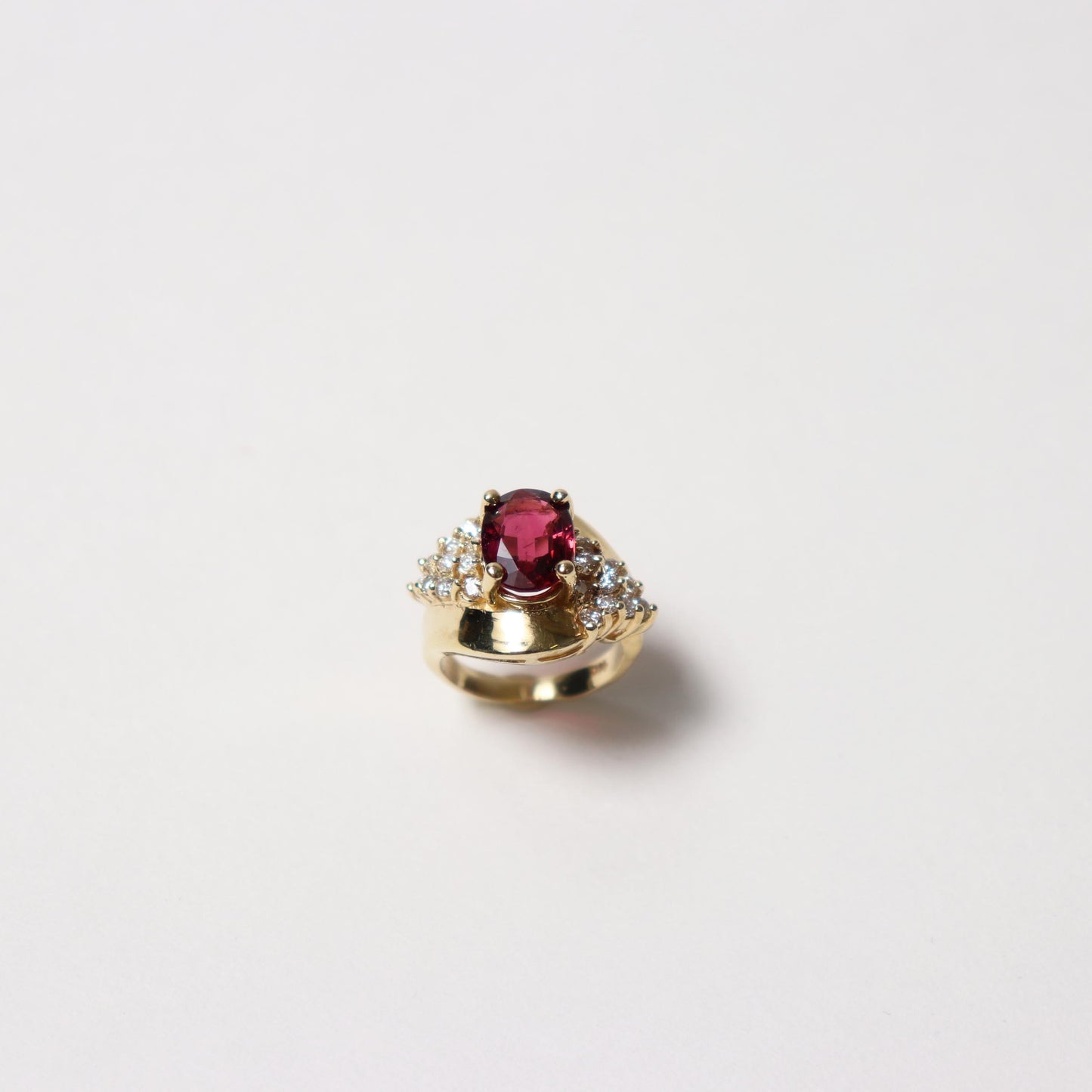 1980s Pink Tourmaline Cocktail Ring