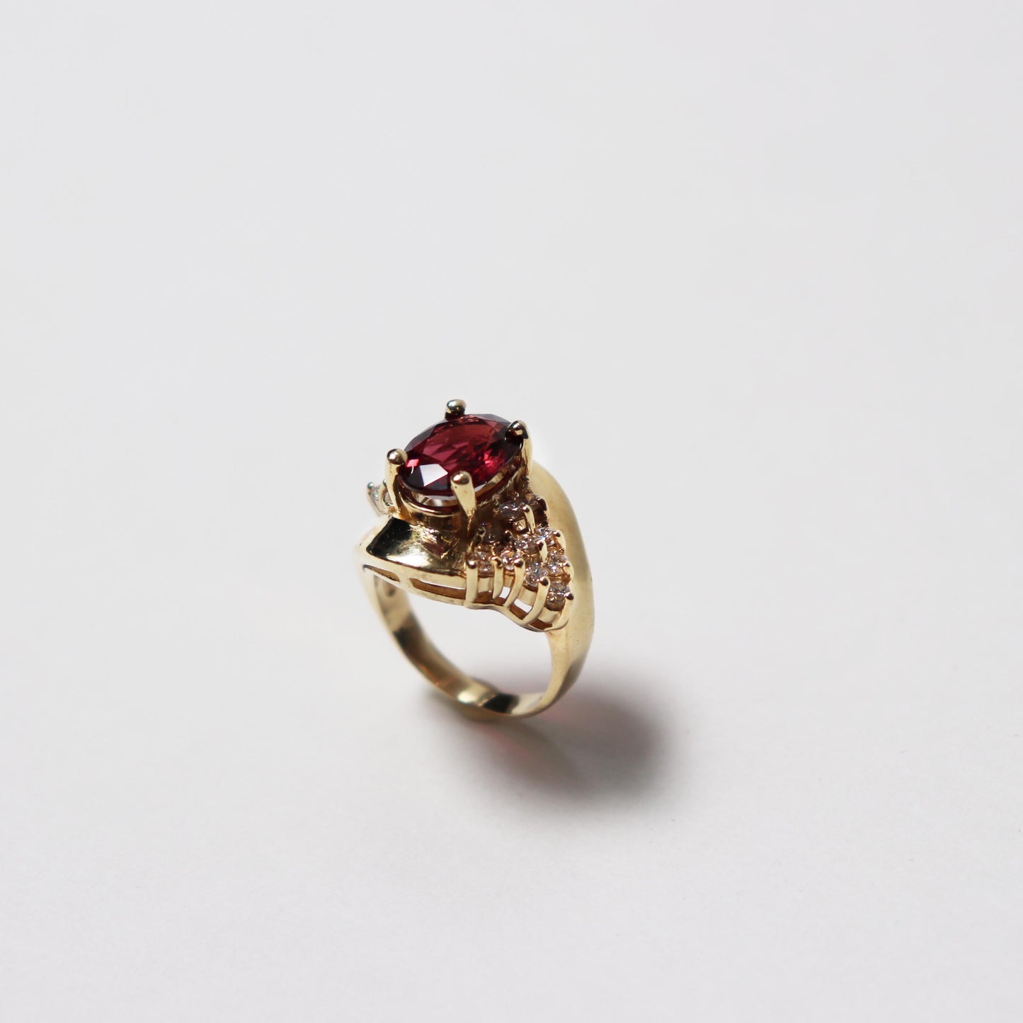 1980s Pink Tourmaline Cocktail Ring