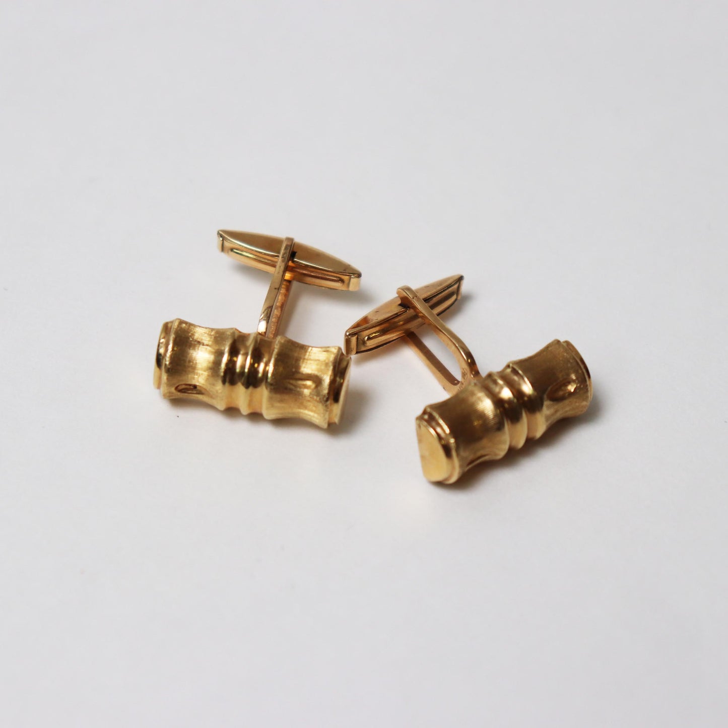 Vintage 18kt Bamboo Cufflinks