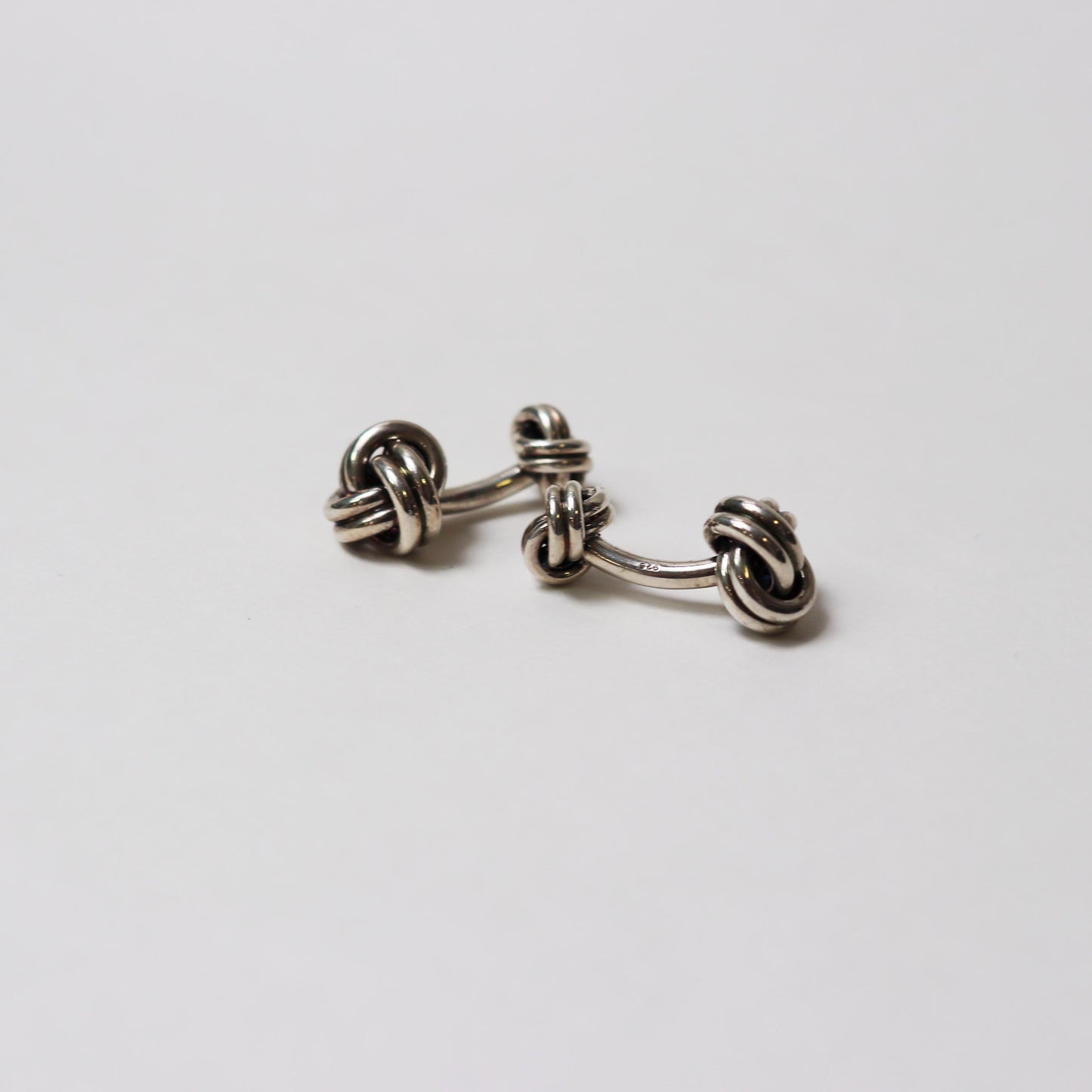 Retro Sterling Silver Knot Cufflinks