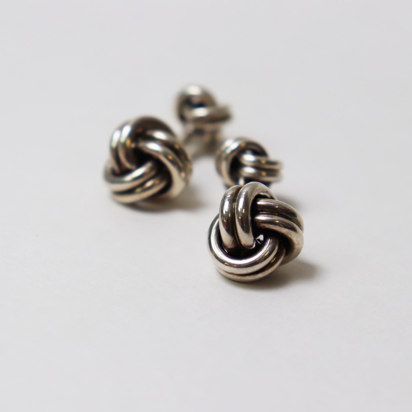 Retro Sterling Silver Knot Cufflinks