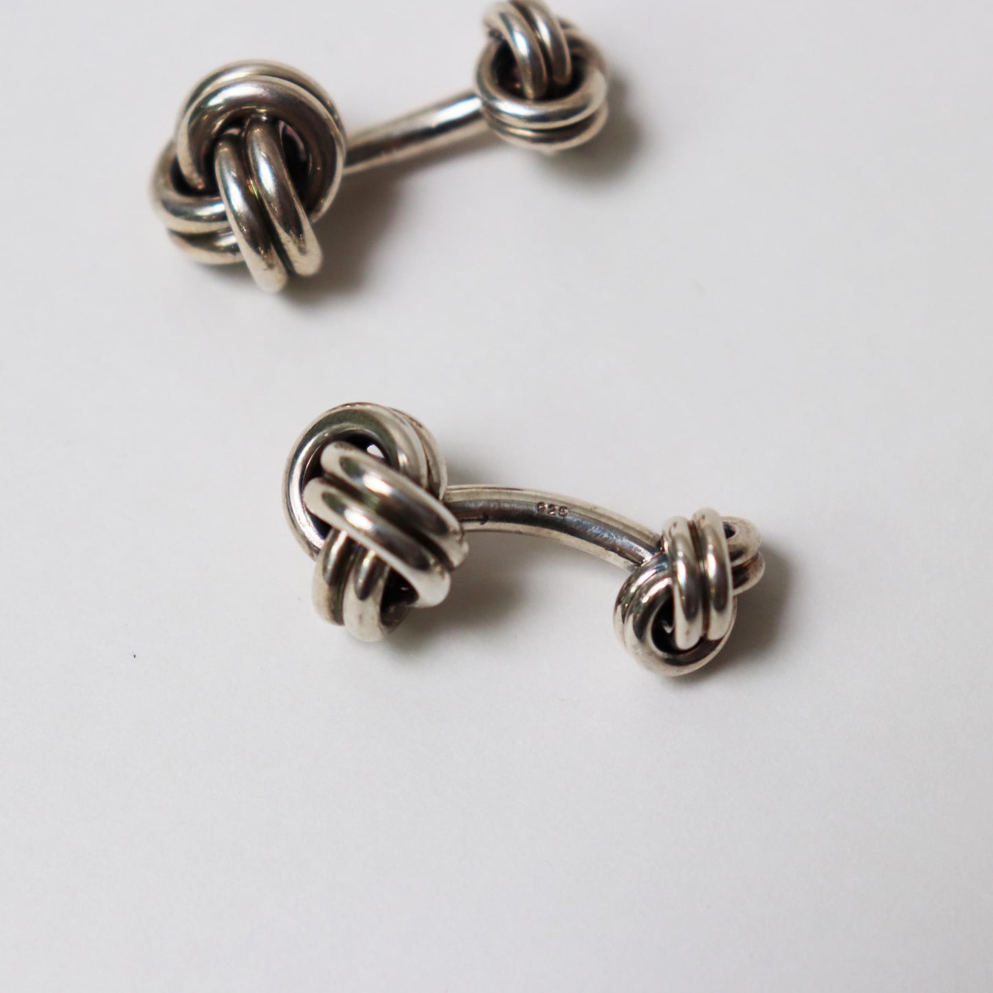Retro Sterling Silver Knot Cufflinks