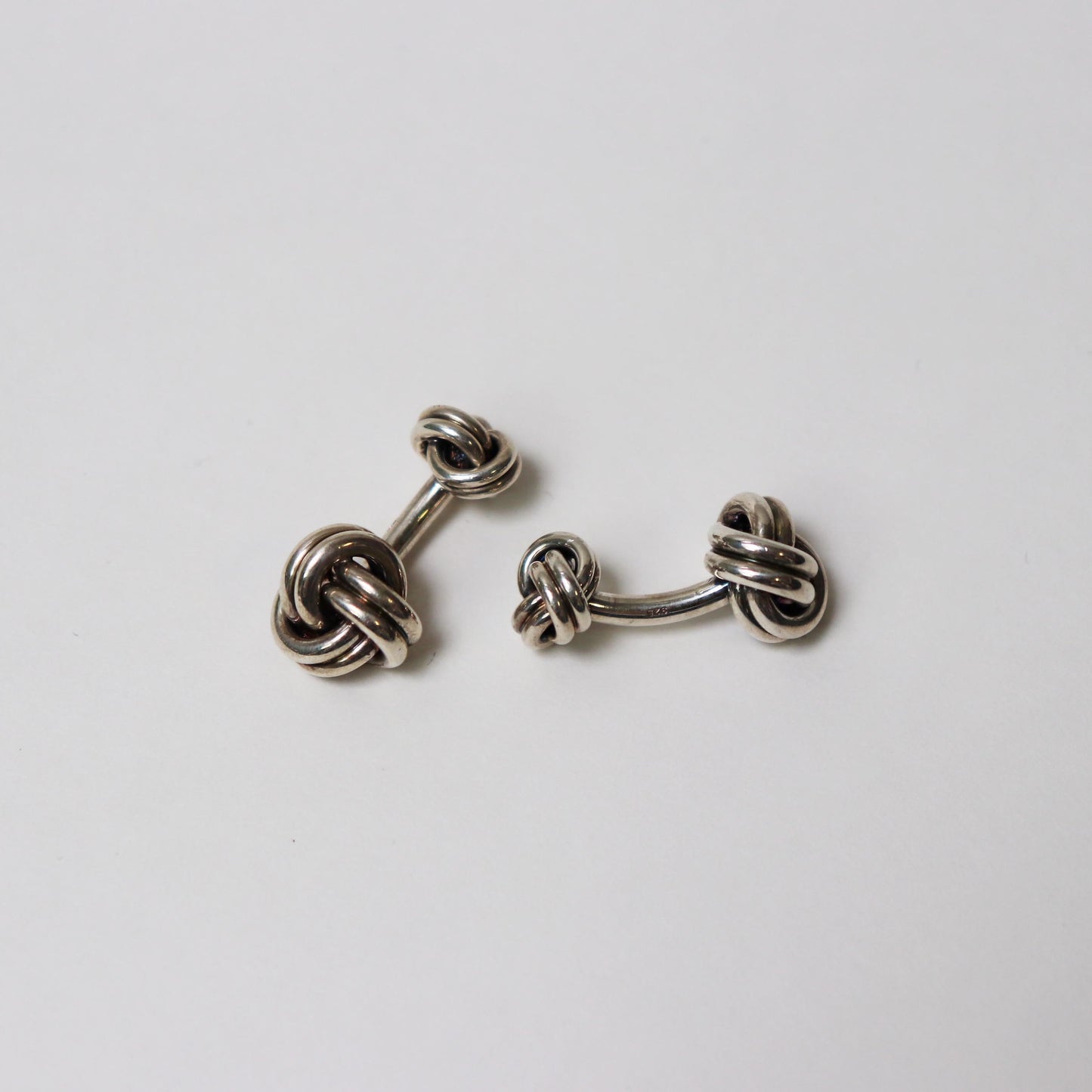 Retro Sterling Silver Knot Cufflinks