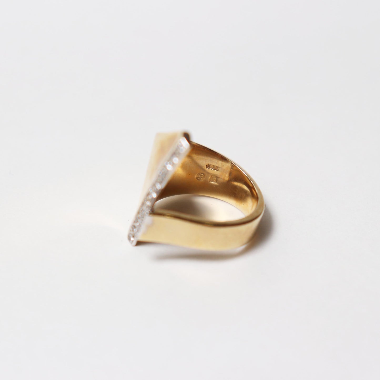 Modernist Design Diamond Ring