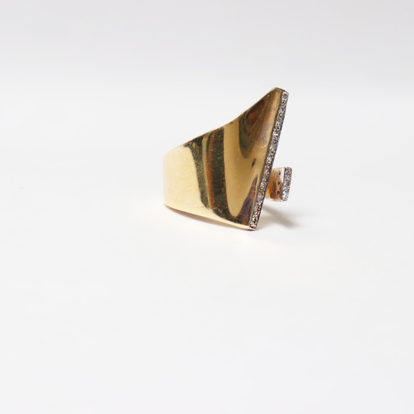Modernist Design Diamond Ring