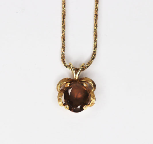 14kt Smoky Quartz Pendant