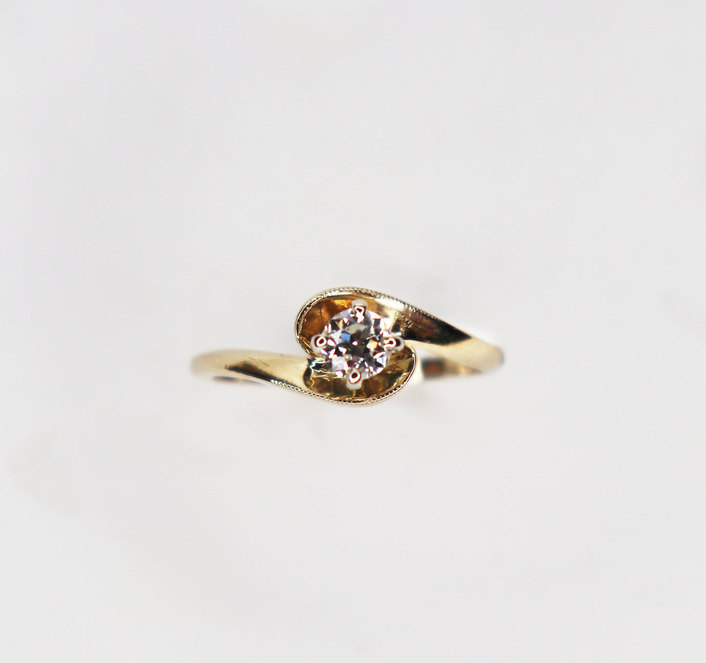 14kt Solitaire Diamond Ring