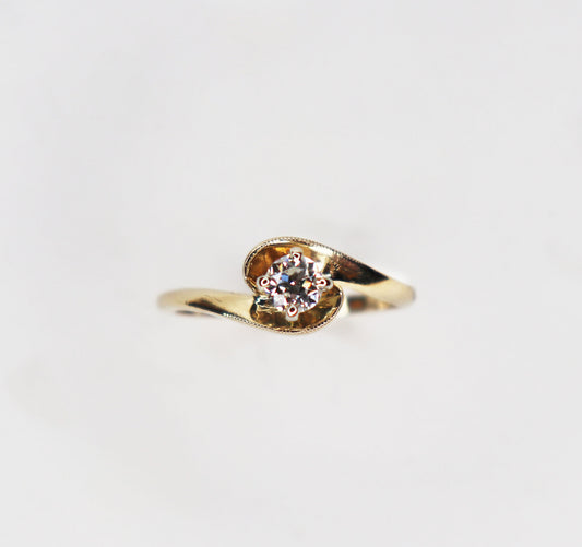 14kt Solitaire Diamond Ring