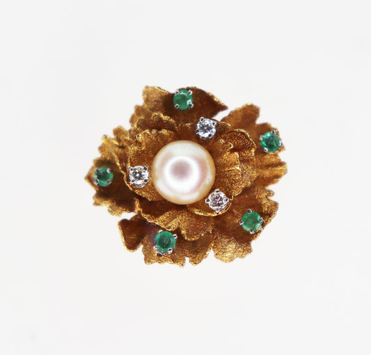 14kt Flower Cocktail Ring