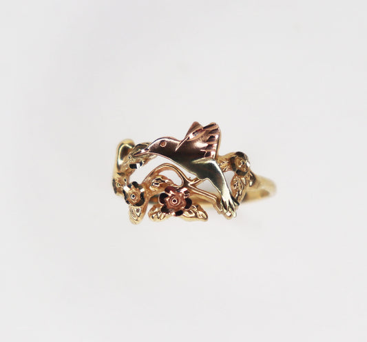 Black Hills Gold Hummingbird Ring