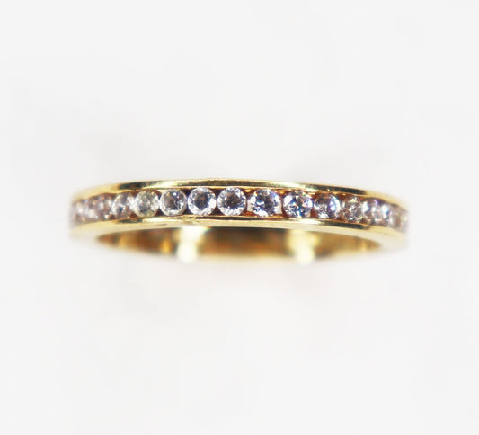 18kt Channel Set Eternity Band