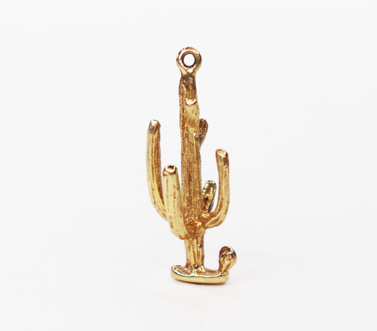 Vintage 14kt Cactus Charm