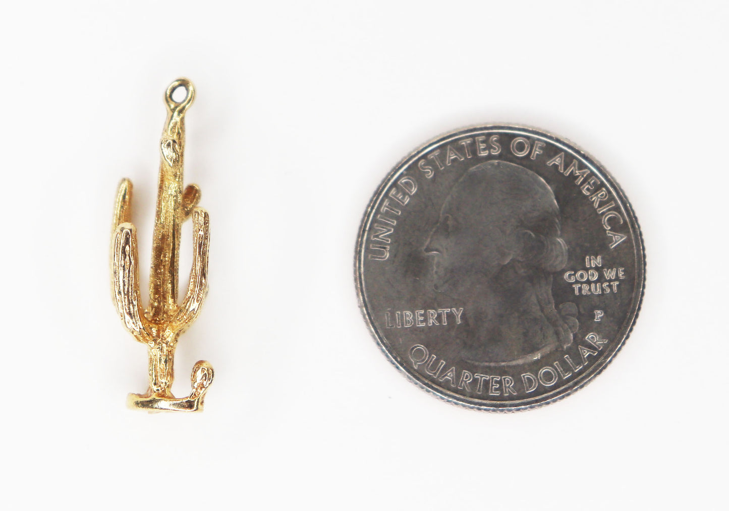 Vintage 14kt Cactus Charm