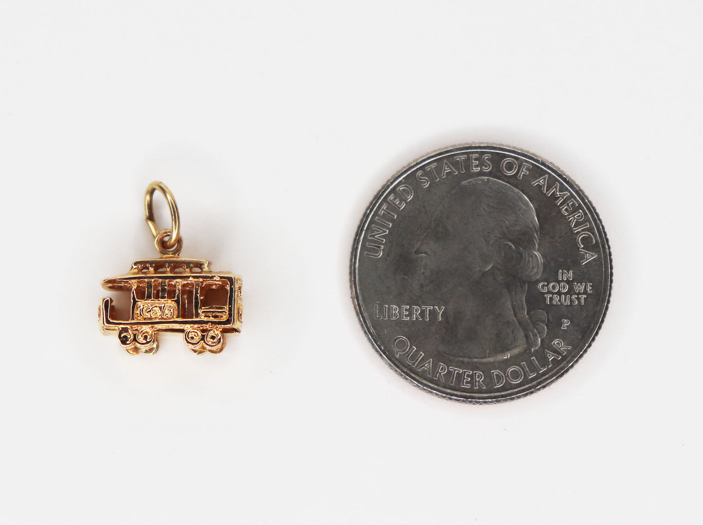 14kt Trolley Charm