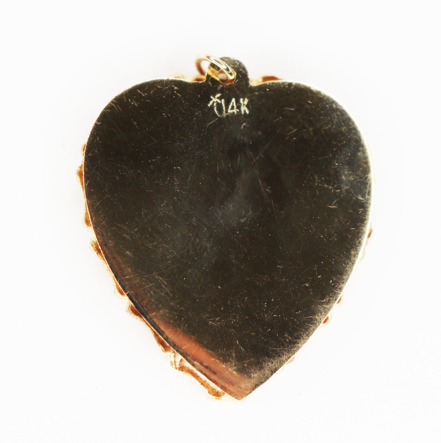 Retro Era Bamboo Edged Heart Charm