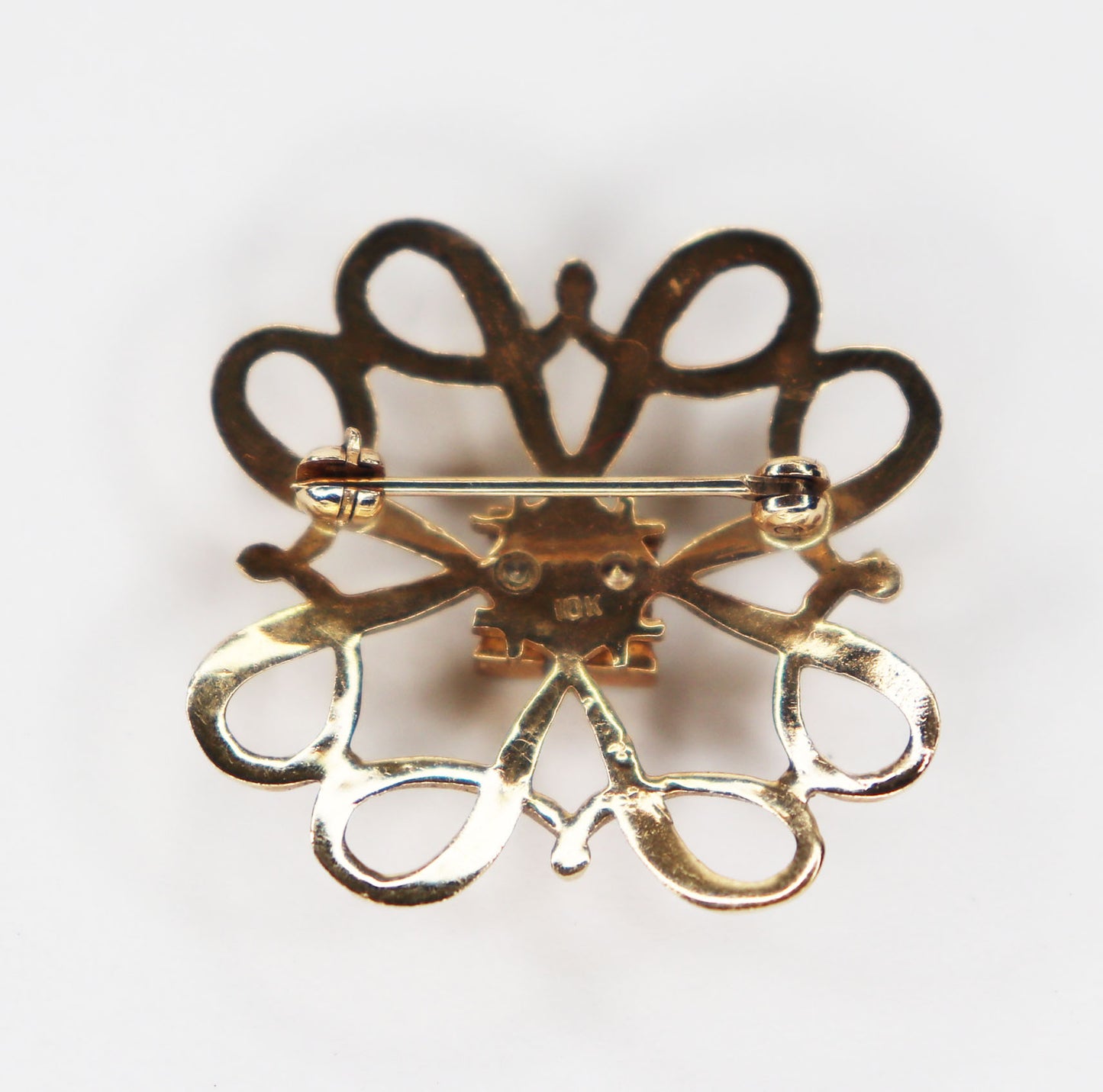 Set Of Diamond 'M' Brooches