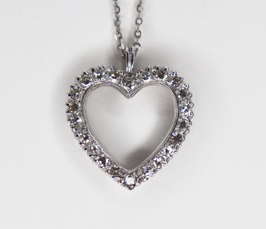 19th Century Diamond Heart Pendant