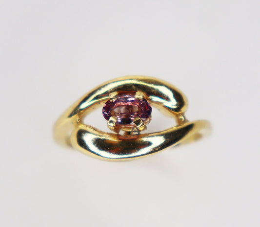 14kt Pink Quartz Bypass Ring