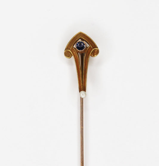 Pin with Sapphire & Pearl