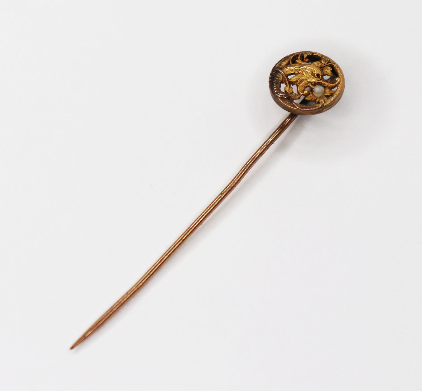 Art Nouveau 18kt Marlin Stick Pin