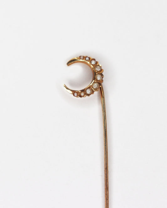 Victorian Crescent Moon Stick Pin