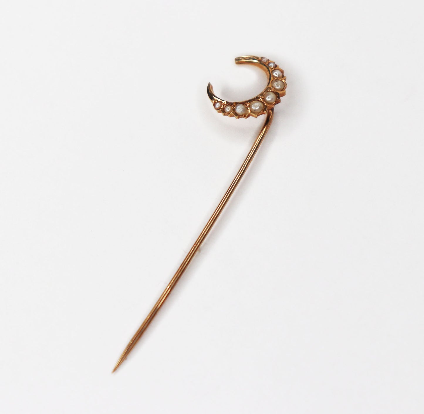 Victorian Crescent Moon Stick Pin