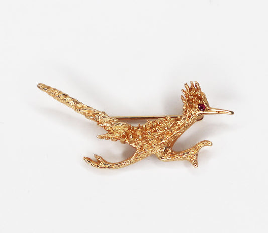 Roadrunner Brooch