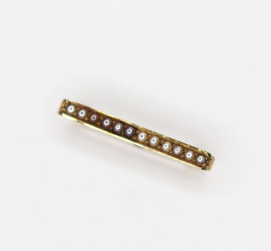 Victorian Seed Pearl Safety Pin