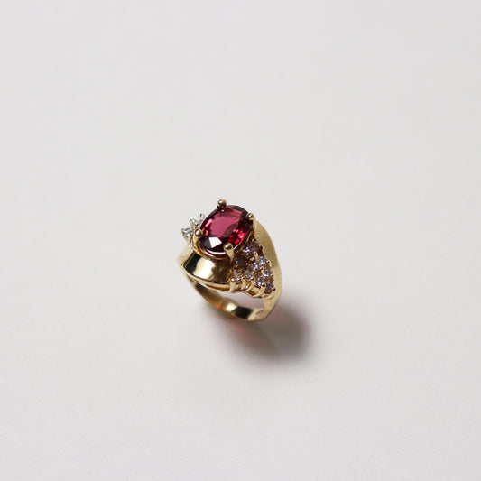 1980s Pink Tourmaline Cocktail Ring