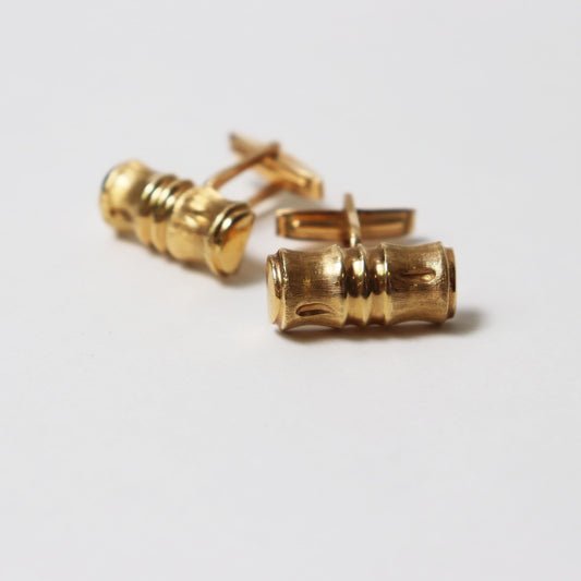 Vintage 18kt Bamboo Cufflinks