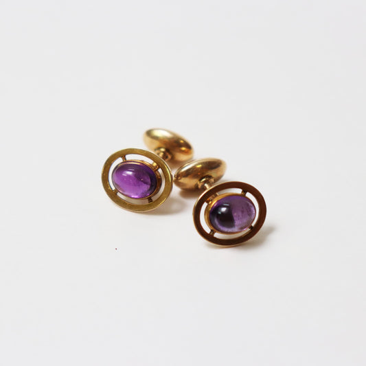 Edwardian Era Amethyst Cufflinks