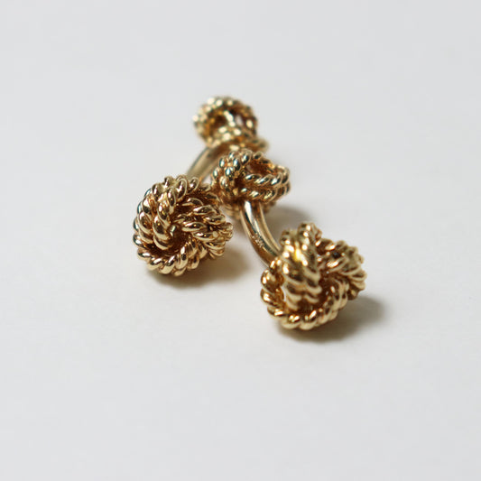 1980s Vintage Rope Knot Cufflinks