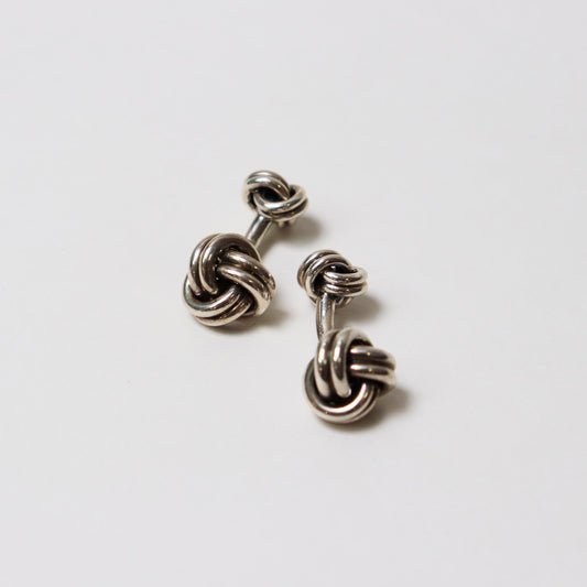 Retro Sterling Silver Knot Cufflinks