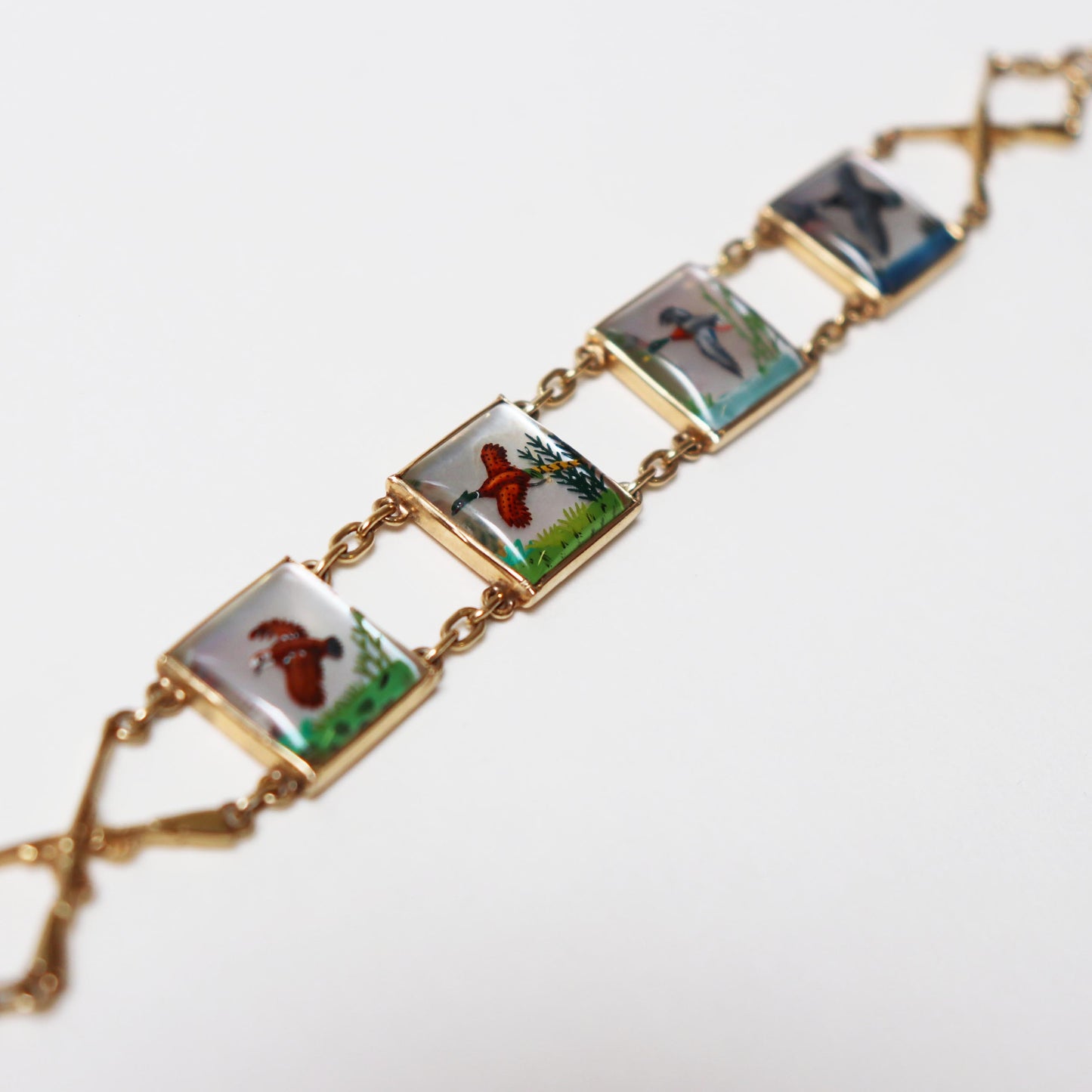 Essex Crystal Hunting Theme Game Bird Bracelet