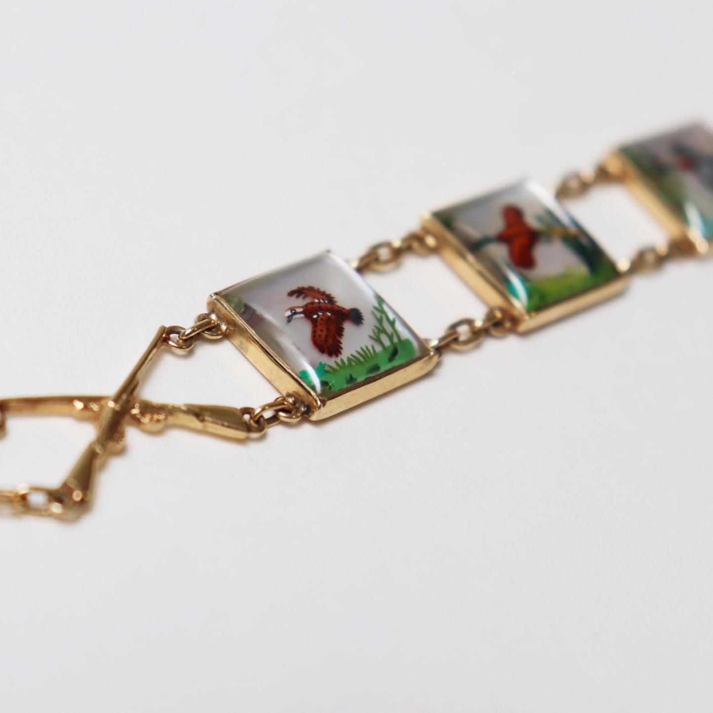 Essex Crystal Hunting Theme Game Bird Bracelet