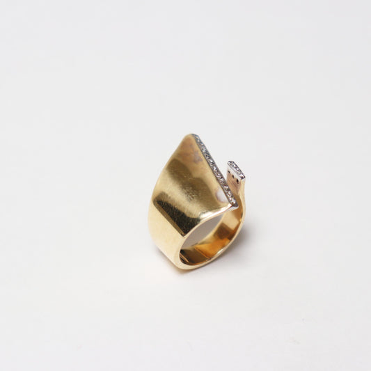 Modernist Design Diamond Ring