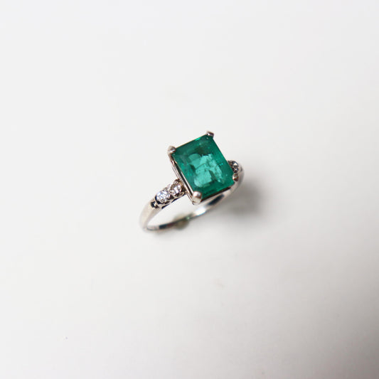 Art Deco Emerald Cocktail Ring