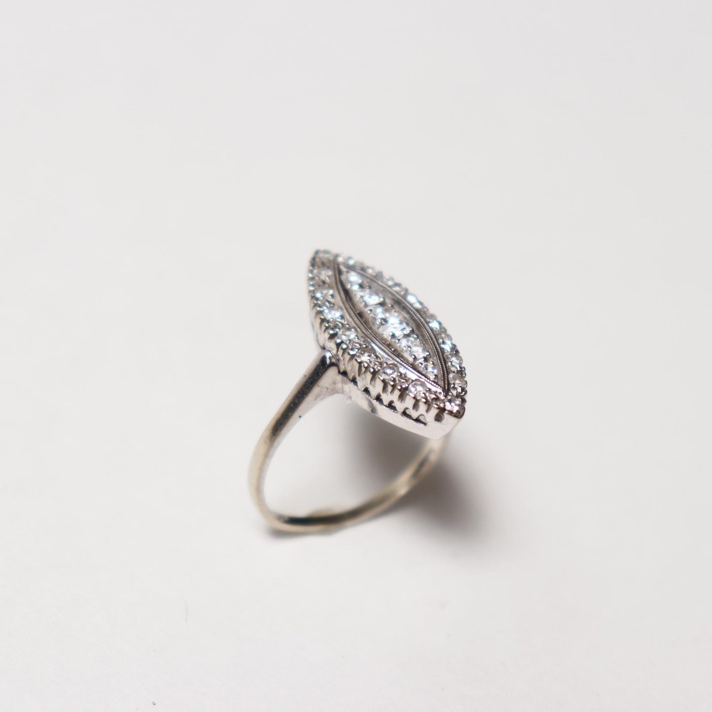 Late Edwardian Era Navette Ring