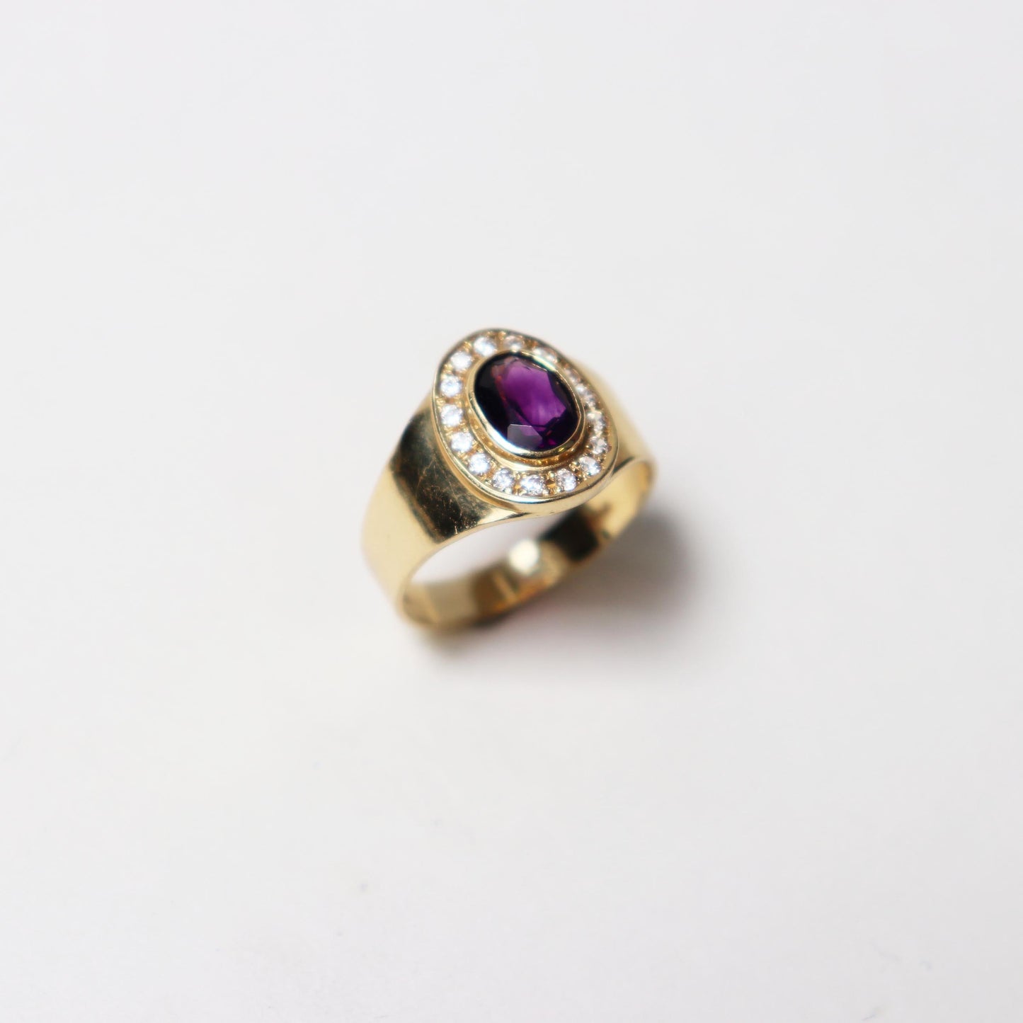 1970s Amethyst and Diamond Ring