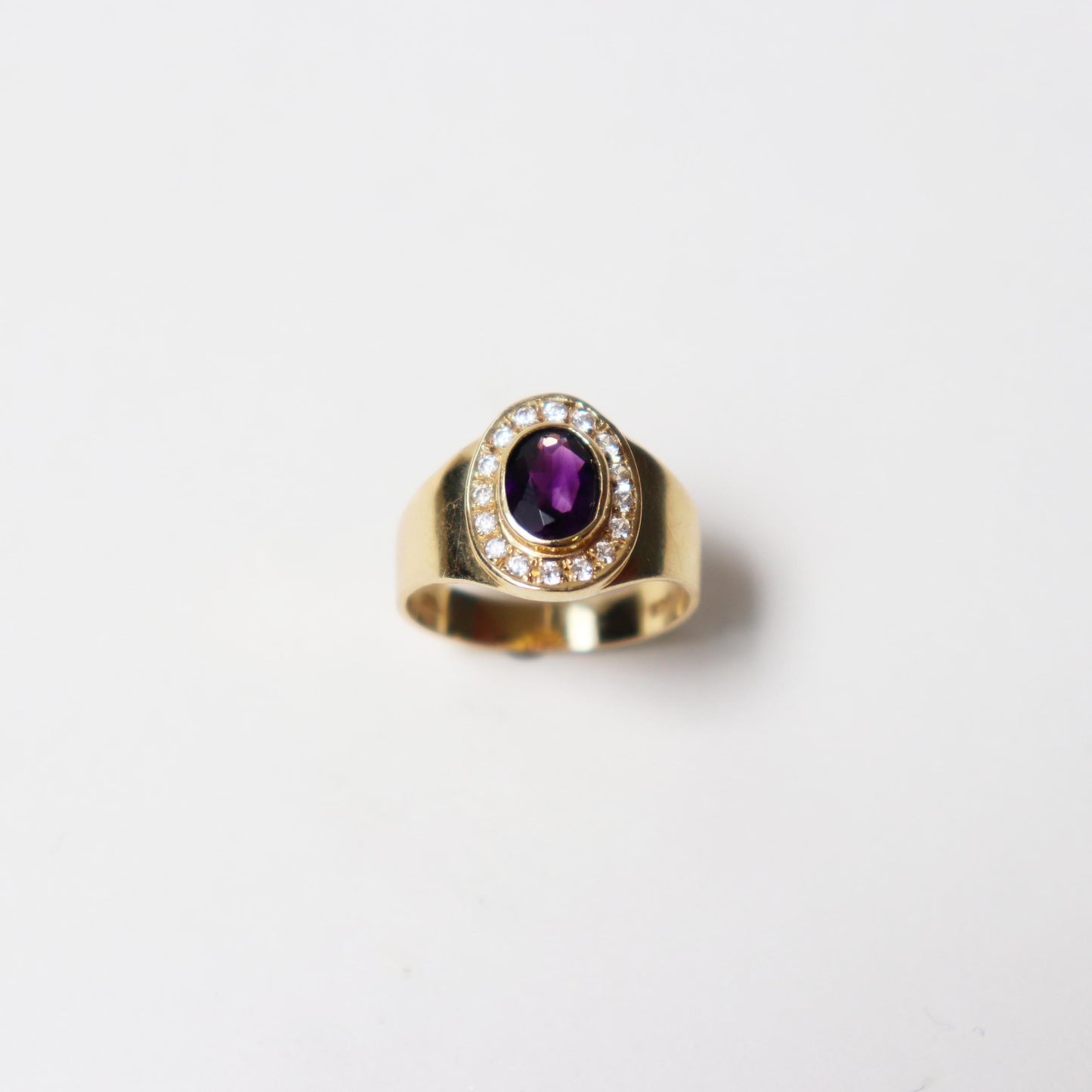 1970s Amethyst and Diamond Ring