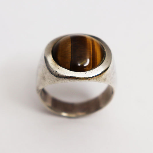 Tigers Eye Cabochon Ring